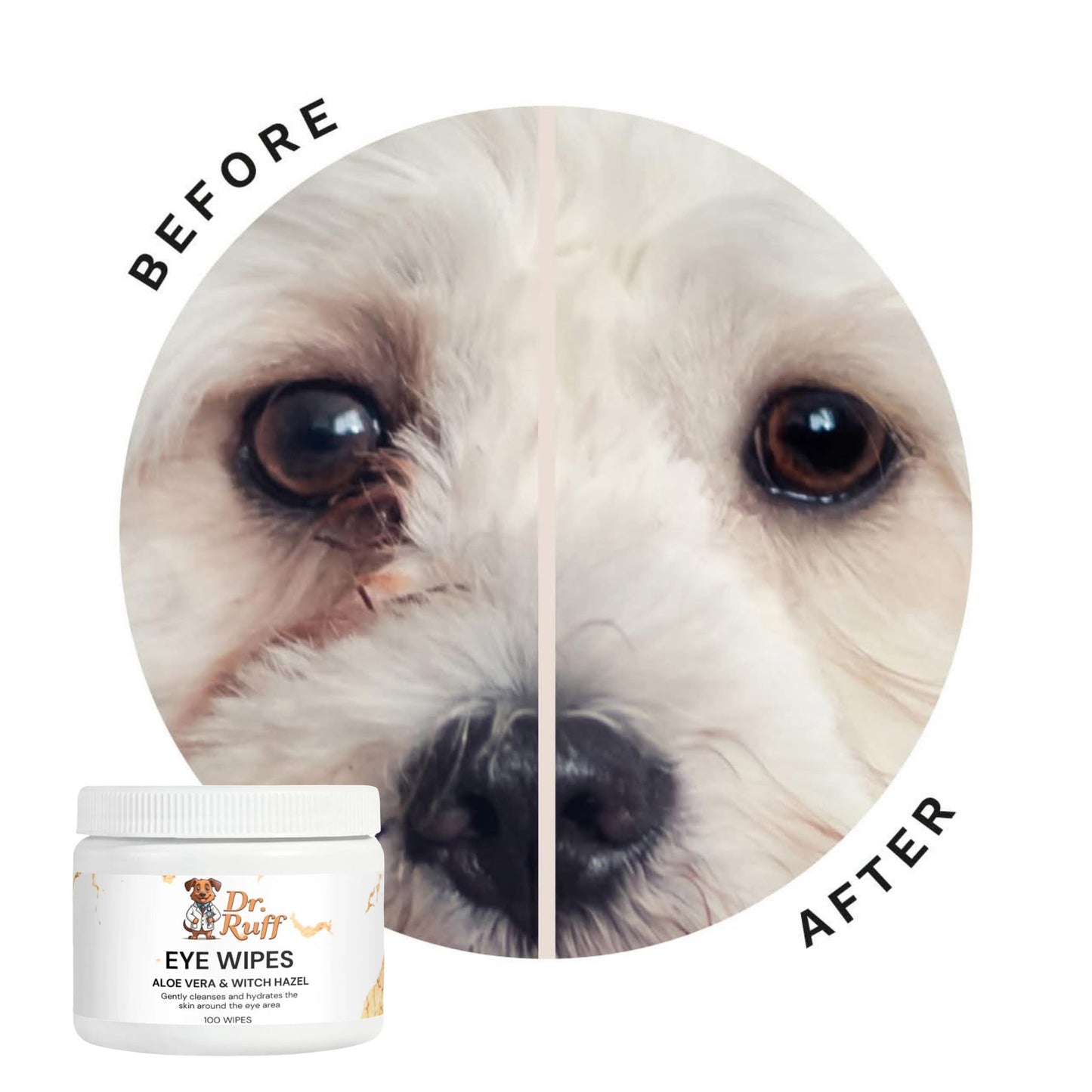 Dr. Ruff Eye Wipes (Tear Stain Remover & Moisturizer)